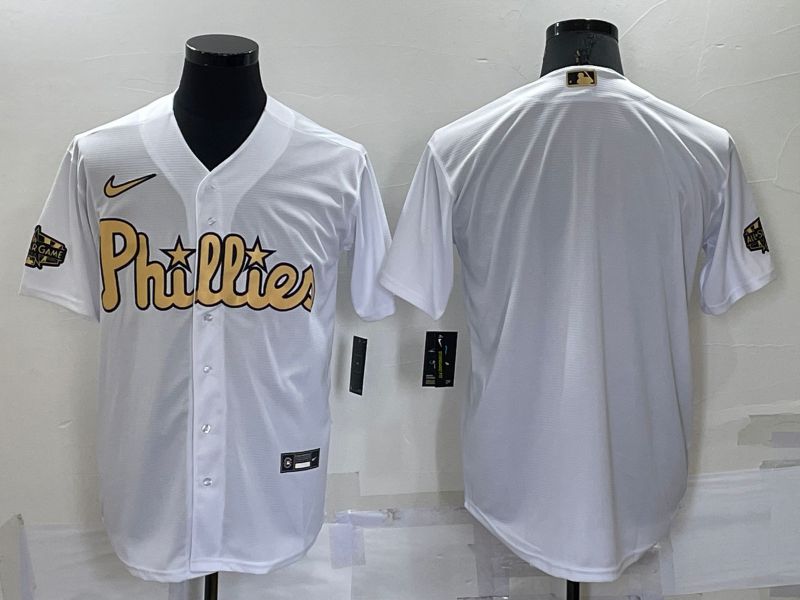 Men Philadelphia Phillies Blank White 2022 All Star Nike MLB Jersey